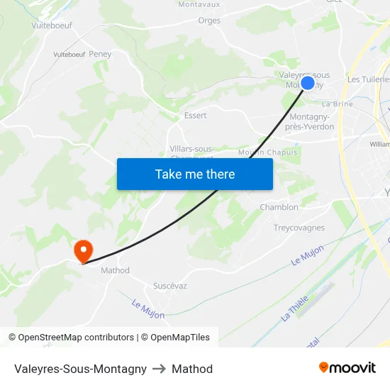 Valeyres-Sous-Montagny to Mathod map