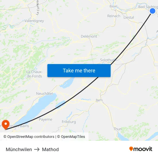 Münchwilen to Mathod map