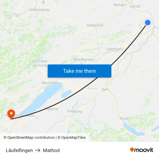 Läufelfingen to Mathod map