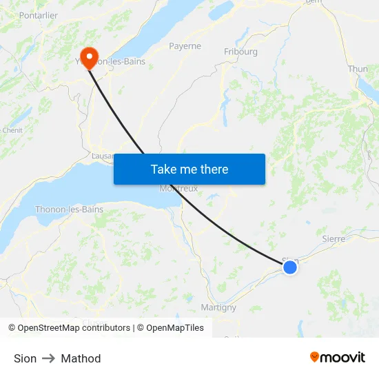 Sion to Mathod map