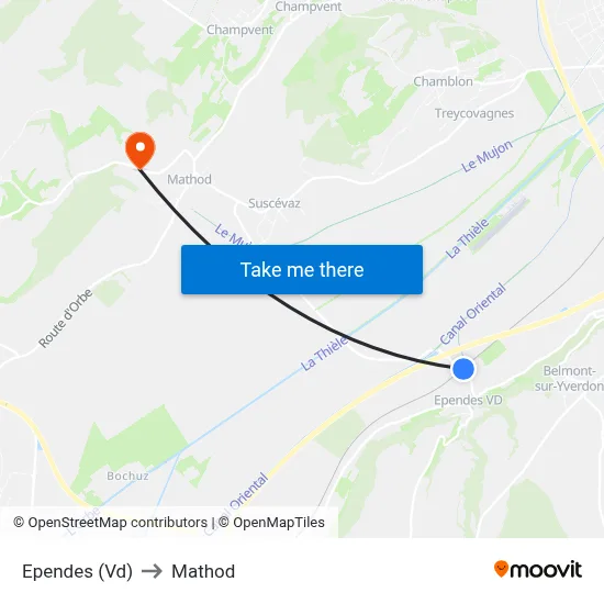 Ependes (Vd) to Mathod map