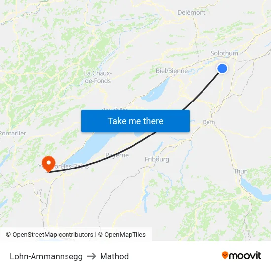 Lohn-Ammannsegg to Mathod map
