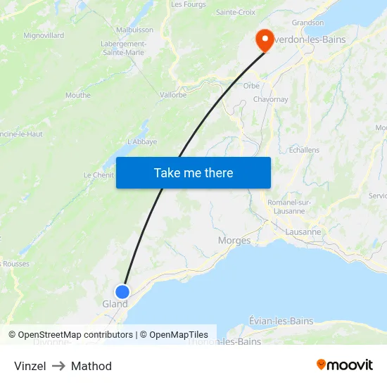 Vinzel to Mathod map