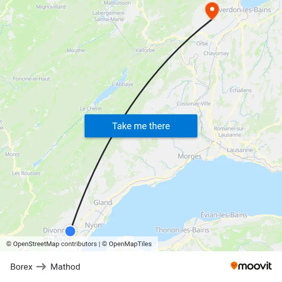 Borex to Mathod map