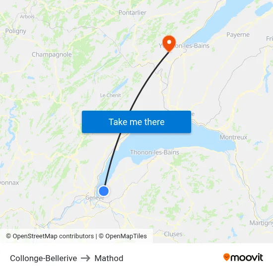 Collonge-Bellerive to Mathod map