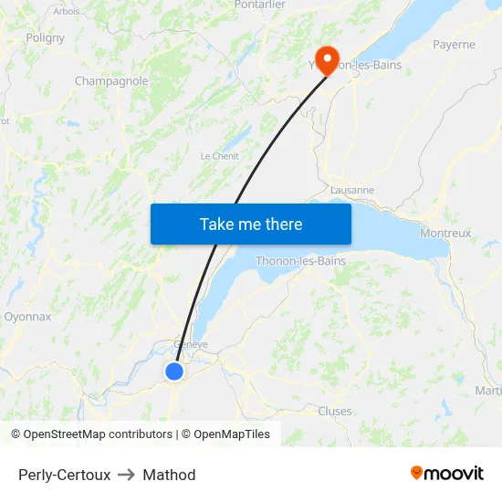 Perly-Certoux to Mathod map