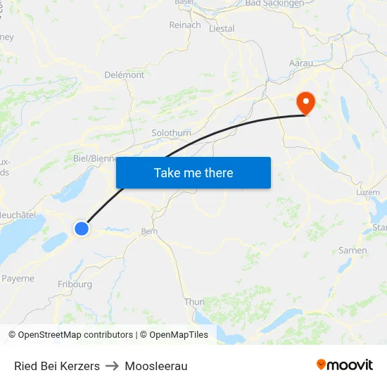 Ried Bei Kerzers to Moosleerau map