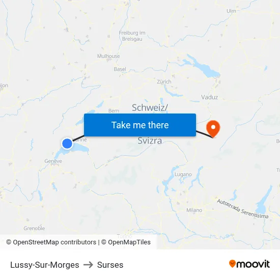 Lussy-Sur-Morges to Surses map