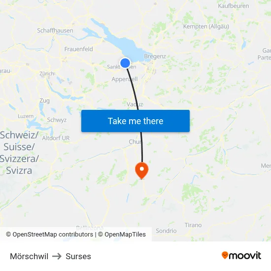 Mörschwil to Surses map