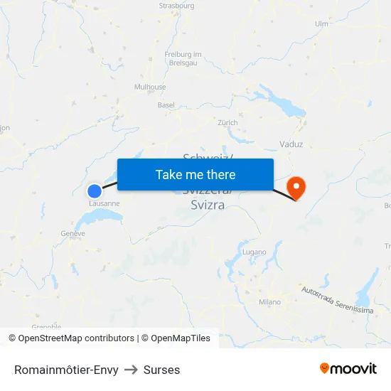 Romainmôtier-Envy to Surses map