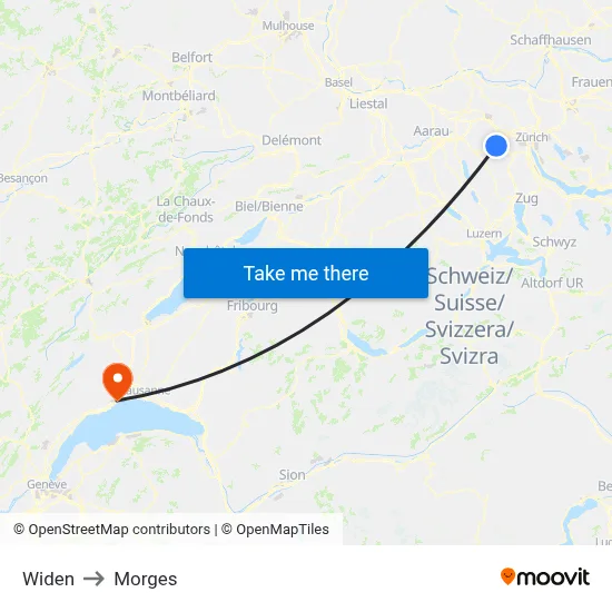 Widen to Morges map