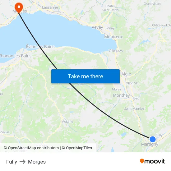 Fully to Morges map