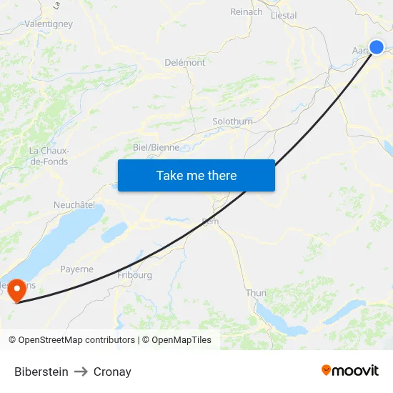 Biberstein to Cronay map