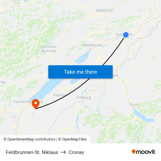 Feldbrunnen-St. Niklaus to Cronay map