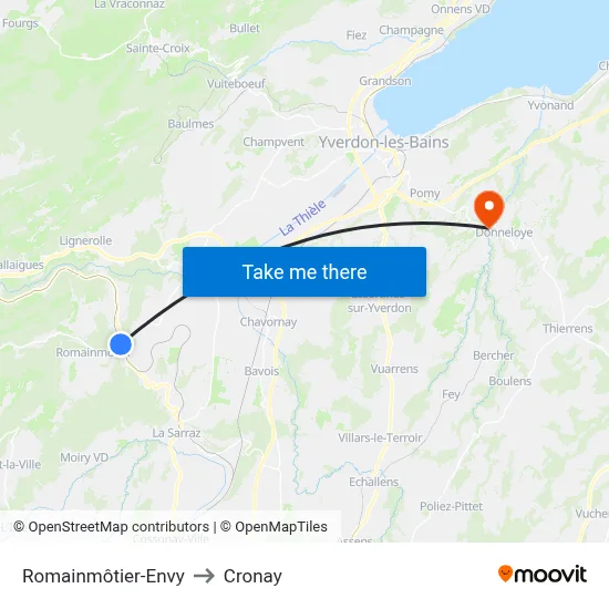 Romainmôtier-Envy to Cronay map