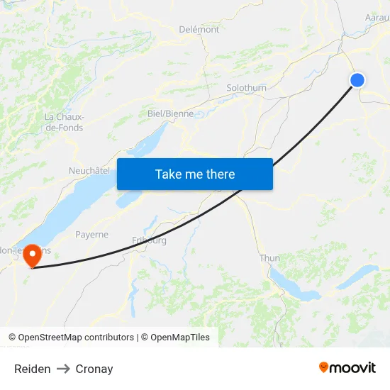 Reiden to Cronay map