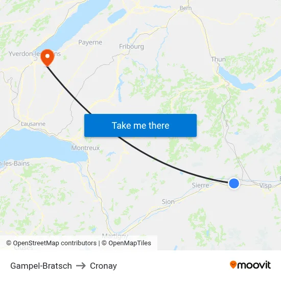 Gampel-Bratsch to Cronay map