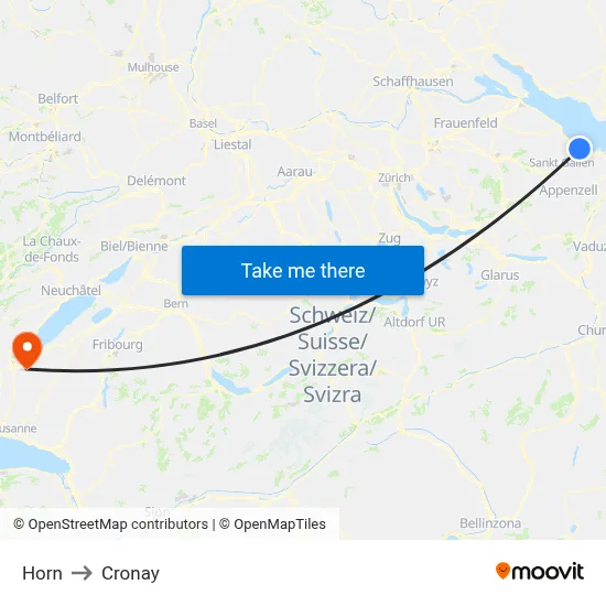Horn to Cronay map