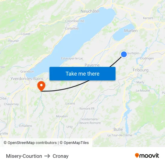 Misery-Courtion to Cronay map
