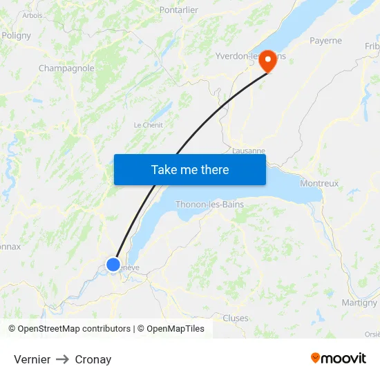 Vernier to Cronay map