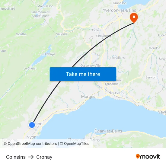 Coinsins to Cronay map