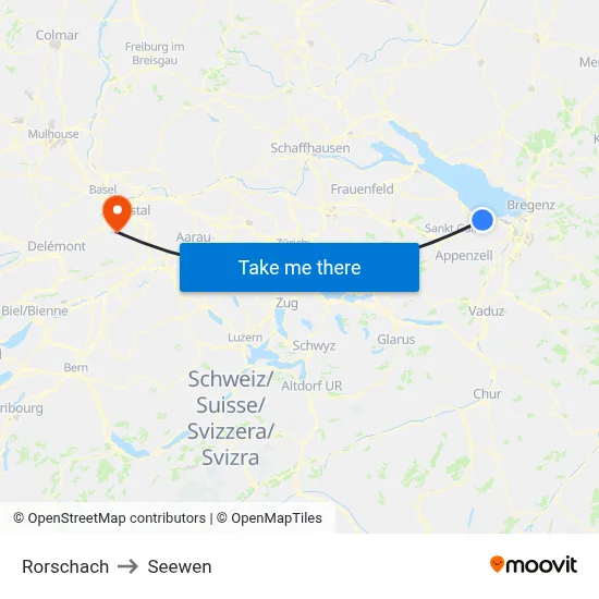 Rorschach to Seewen map