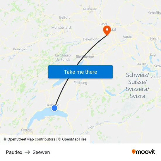 Paudex to Seewen map