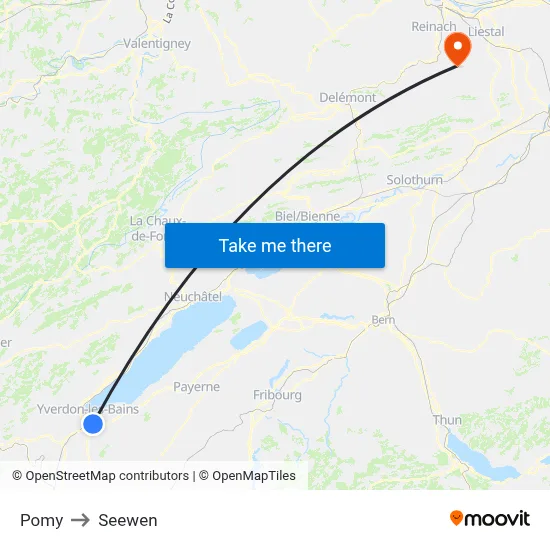 Pomy to Seewen map