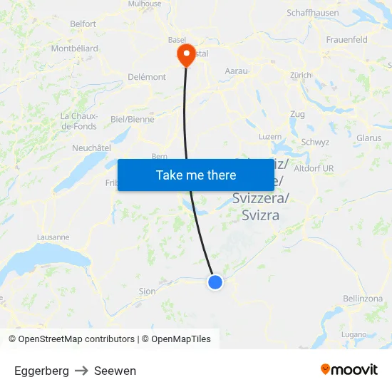 Eggerberg to Seewen map