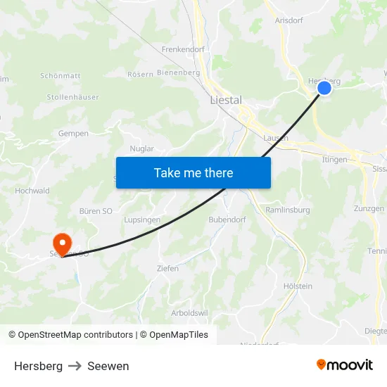 Hersberg to Seewen map