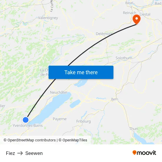 Fiez to Seewen map