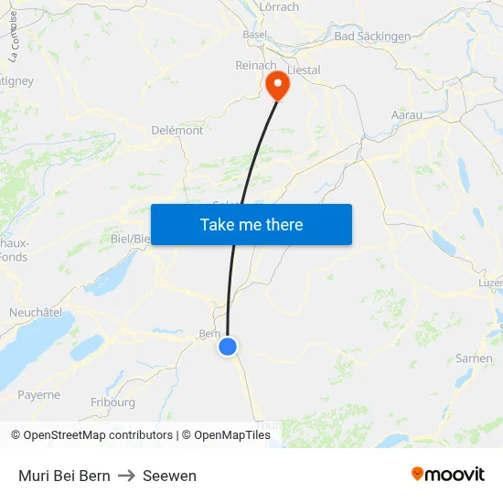 Muri Bei Bern to Seewen map
