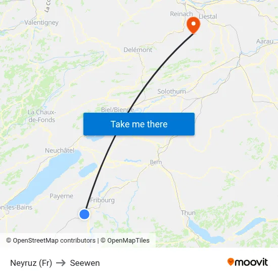Neyruz (Fr) to Seewen map