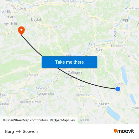 Burg to Seewen map