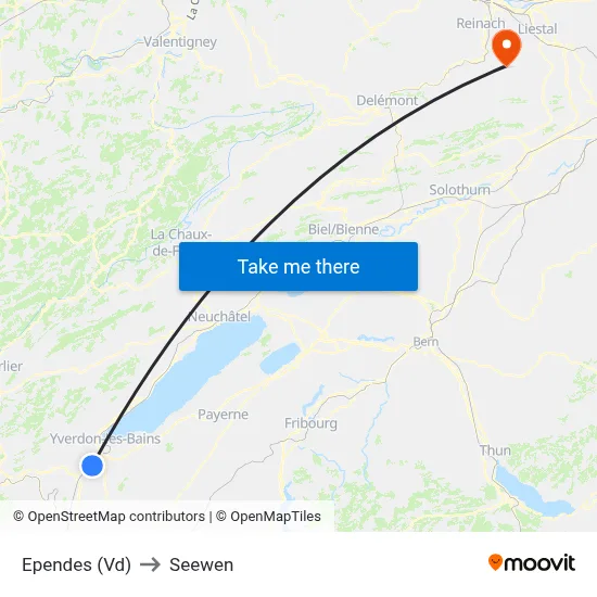 Ependes (Vd) to Seewen map