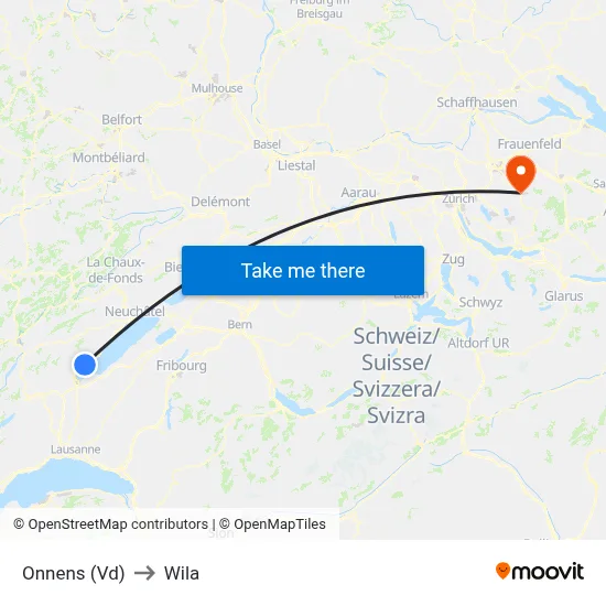 Onnens (Vd) to Wila map