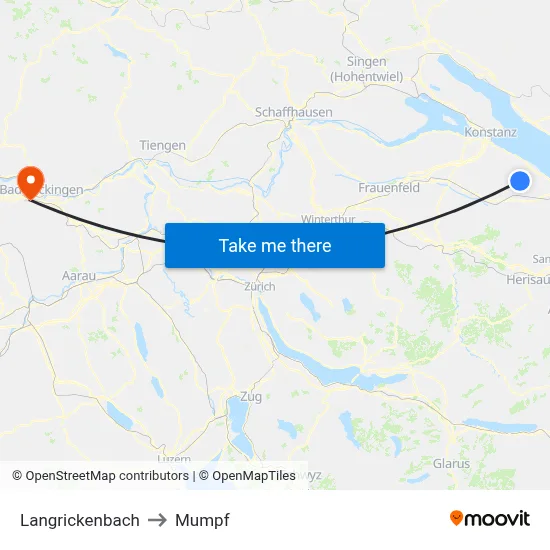 Langrickenbach to Mumpf map