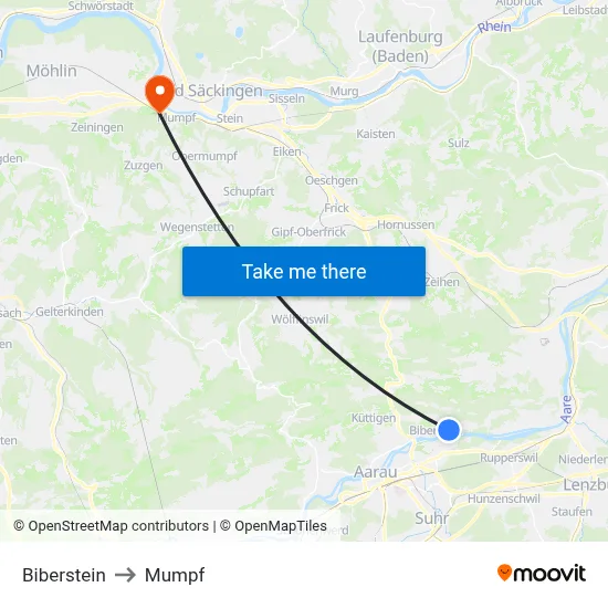 Biberstein to Mumpf map