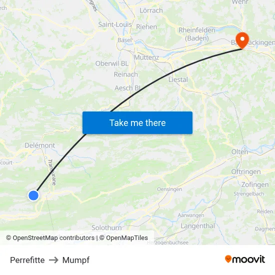 Perrefitte to Mumpf map