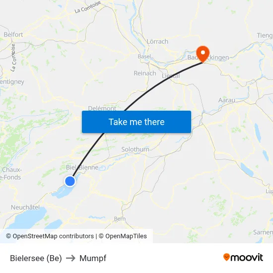 Bielersee (Be) to Mumpf map