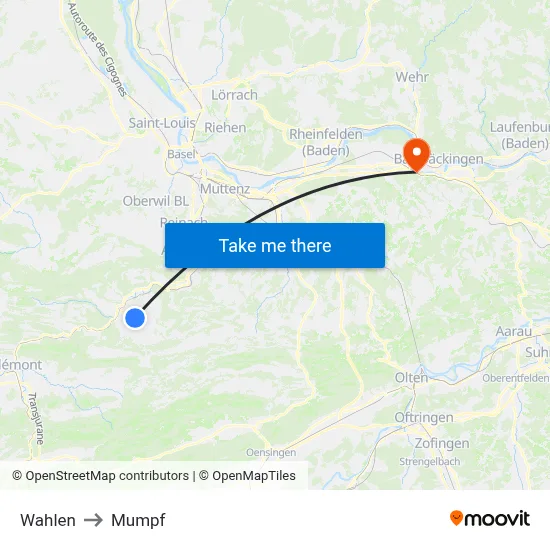 Wahlen to Mumpf map