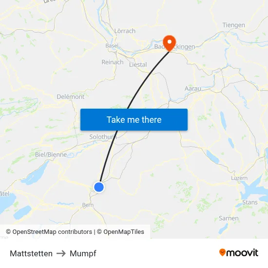 Mattstetten to Mumpf map