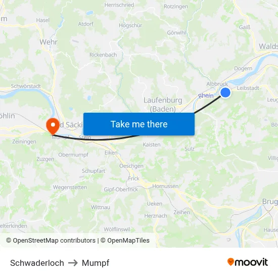 Schwaderloch to Mumpf map