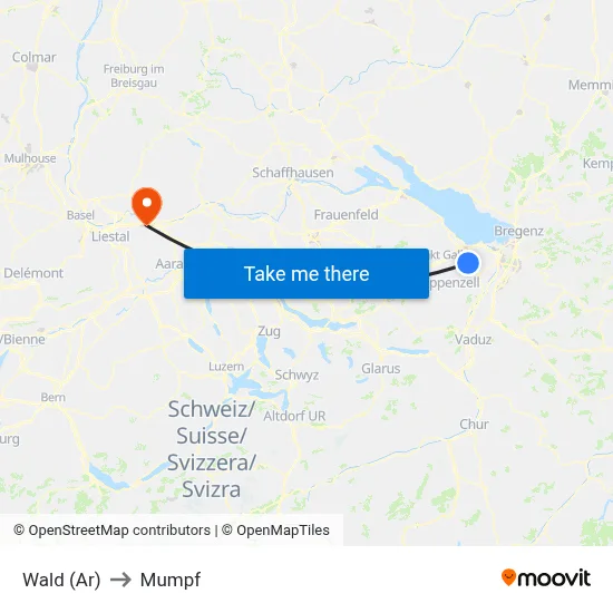 Wald (Ar) to Mumpf map