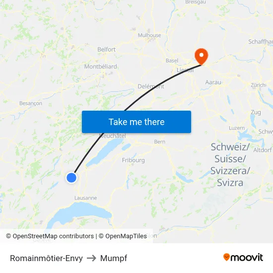 Romainmôtier-Envy to Mumpf map