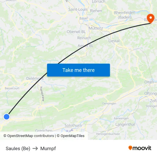 Saules (Be) to Mumpf map
