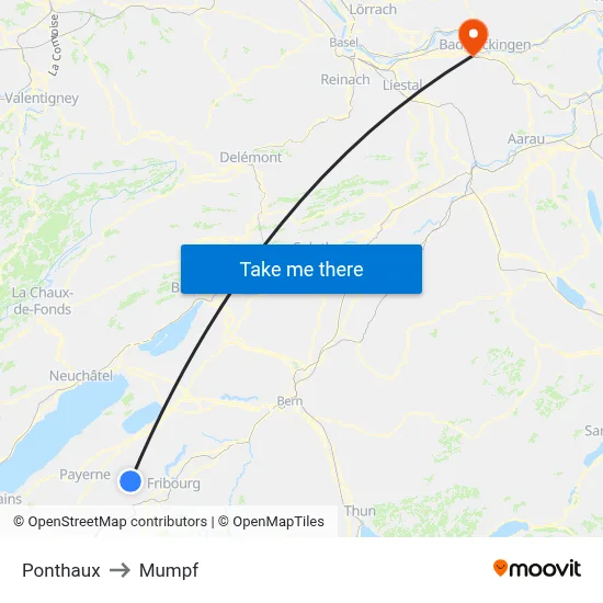 Ponthaux to Mumpf map