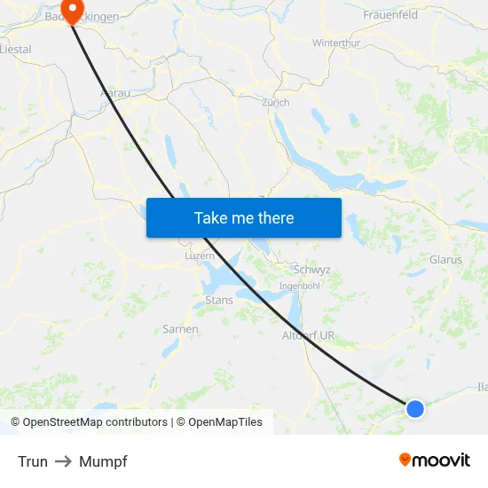 Trun to Mumpf map