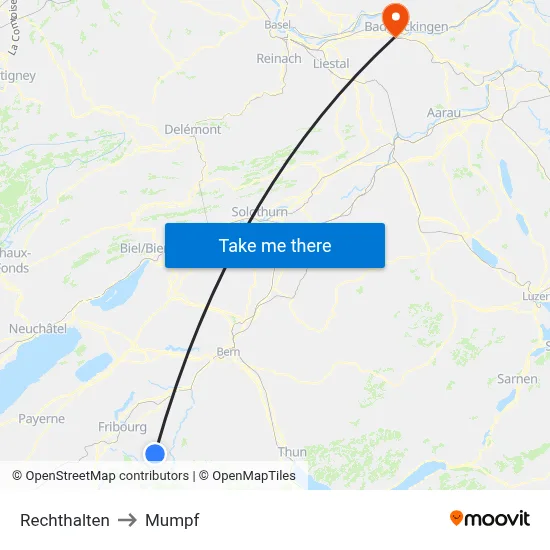Rechthalten to Mumpf map