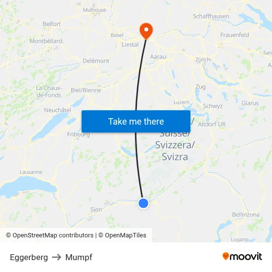 Eggerberg to Mumpf map